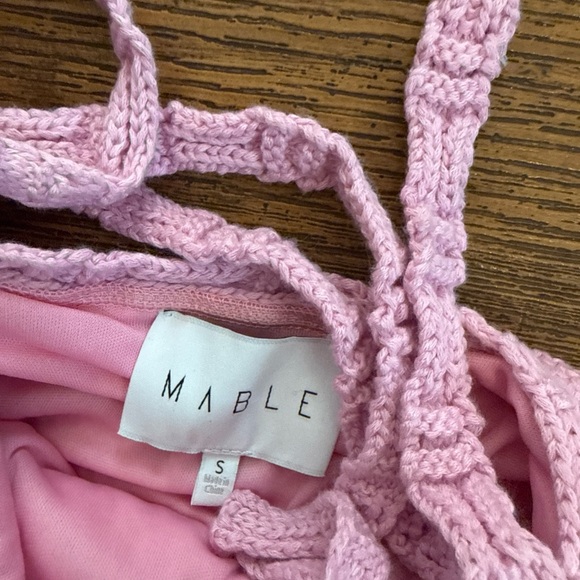 Pink Crochet indie tweed boho bohemian fairy dress - Picture 4 of 4